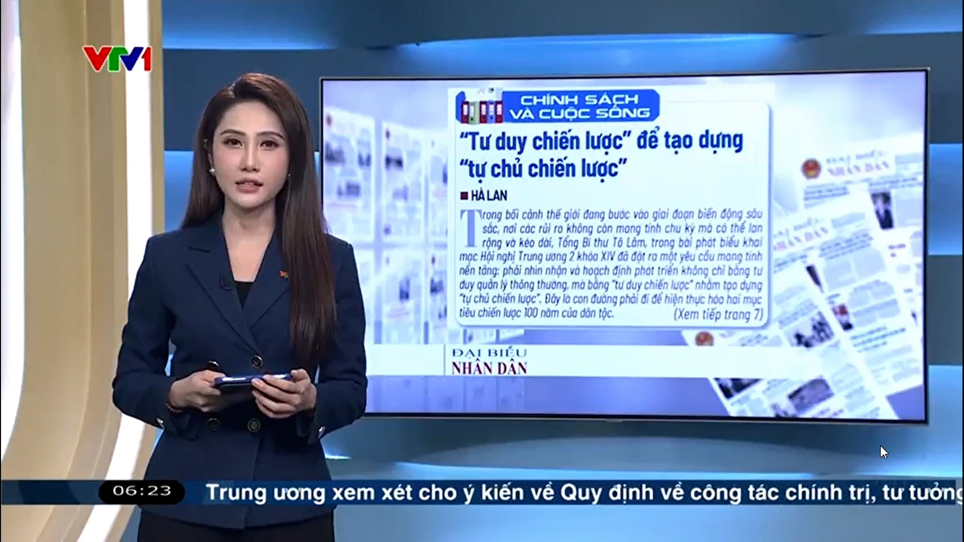 Điểm báo VTV1: “Tư duy chiến lược” để tạo dựng “tự chủ chiến lược”