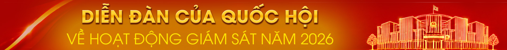 Banner diễn đàn Quốc hội giám sát 2026